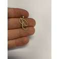 thumbnail image 4 of 14K Solid Real Gold Personalized Cursive Q Initial Pendant, Available in Different Letters Charm with Diamond Cut Gifts for Her with 18 Inch Gold Chain, 4 of 6