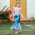 thumbnail image 4 of HAWEE Mermaid Dress for Girls - Mermaid Fancy Costume Halloween Princess Dresses for Girls 3-10 Birthday Gift, 4 of 9
