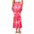 thumbnail image 3 of INSPIRE CHIC Summer Maxi Skirt for Women High Waist Floral Mesh Boho Bodycon Fishtail Long Skirts S Pink, 3 of 6