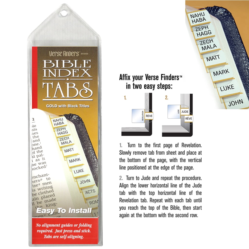 G T Luscombe 125852 Bible Tab Verse Finders Horizontal Thin Pack Kids Tab 