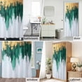 thumbnail image 6 of Abstract Art Fabric Shower Curtain Green Gold Washable Shower Curtains for Bathroom, Waterproof Bath Curtain with Hooks Home Decor 72x72in, 6 of 8