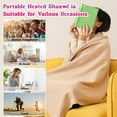 thumbnail image 6 of Favorite Portable Heated Shawl, 3 Temp Settings, Wearable Heated Blanket & Heated Shawl Wraps for Women, Indoor Outdoor Use and Mother's Day Gifts, 6 of 8