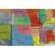 United States Wall Map US USA Poster Size 40 x 28 Home School Office