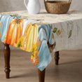 thumbnail image 4 of Teal Golden-Yellow Pumpkins Fall Table Cloth Waterproof Tablecloths, Thanksgiving Leaves Botanical Tablecloth Dining Table Cover for Kitchen Party Tabletop Outdoor, Square Tablecloth 54x54 Inch, 4 of 9