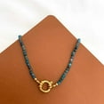 thumbnail image 2 of Cut Natural Apatite Stringed Pearls All-match Light Luxury Necklace Clavicle Chain, 2 of 2