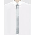 thumbnail image 6 of INSPIRE CHIC Men's Self-Tied Pure Adjustable Necktie Decor Skinny Tie Silver One Size, 6 of 7