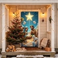 thumbnail image 5 of WWC Christmas Door Cover, 71" x 35" Festive Wall Backdrop, Indoor Outdoor Hanging Christmas Decorations for Front Door Holiday Party Decor, 5 of 6