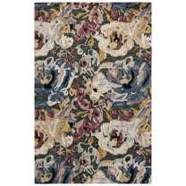 SAFAVIEH Blossom Jaylen Floral Area Rug, Green/Ivory, 5' x 8'