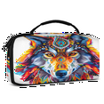 thumbnail image 2 of Herdesigns Wolf Carry Case Compatible with Nintendo Switch 2, with 20 Game Card Slots, Boho Portable Travel Carrying Case Pouch for Accessories & Games, 2 of 8