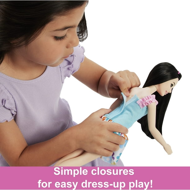 Barbie Doll for Preschoolers, Black Hair, My First Renee Doll, Kids Toys and Gifts, Plush Fox, Accessories, Soft Poseable Body Barbie -