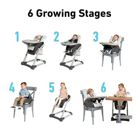 $15 Gift Card with Graco Blossom 6-in-1 Convertible High Chair, Sapphire