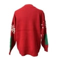 thumbnail image 3 of hirigin Women's Ugly Christmas Sweaters, Long Sleeve Tree Snowflake Embroidery Loose Knit Pullovers, 3 of 9