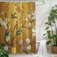 thumbnail image 2 of Xipuska White Spring Floral Shower Curtain - Water Repellent Fabric Shower Curtains Washable, Farmhouse Birds Flowers Branches Decorative Polyester Cloth Bathroom Curtains Modern Bath Decor 36"x72", 2 of 6