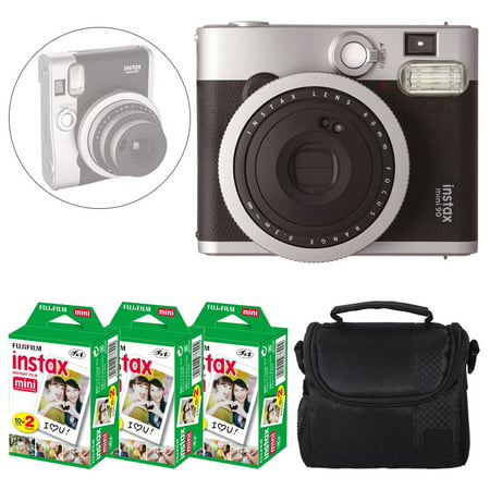 Fujifilm Instax Mini 90 Neo Classic Instant Film Camera With Fujifilm Instax Mini Instant Film, 10 Sheets x 5 packs + Case Deluxe (Best Fujifilm X Camera)