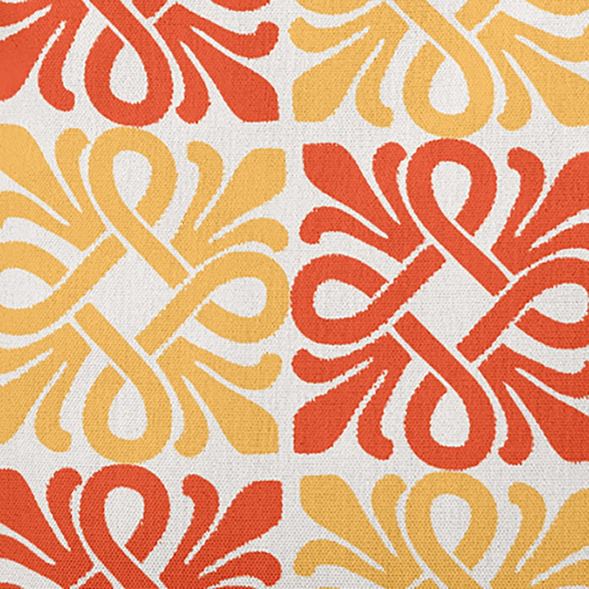 20"x20" Square Simply Daisy Tiki Square Poly Indoor/Outdoor Pillow, Bright Orange Qty 1