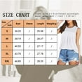 thumbnail image 3 of TEMOFON Womens Tank Tops Summer Pleated Crew Neck Sleeveless Tops for Women Ruched Loose Basic T Shirts Solid Color White Size S, 3 of 4