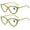 2 Pairs of Green, variant on 2 Pairs of Ladies Handmade Diamond Reading Glasses 2.00 Women Black Frame Elegant Anti-blue Light Cat Eye Readers +2.00 Strength