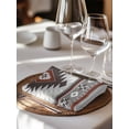 thumbnail image 6 of Gray Red Boho Cloth Napkins Set of 8 Reusable Dinner Napkins, Southwestern Ethnic Abstract Geometric Cocktail Napkin Washable Table Napkins for Wedding/Holiday Party/Baby Shower 20"x20", 6 of 7
