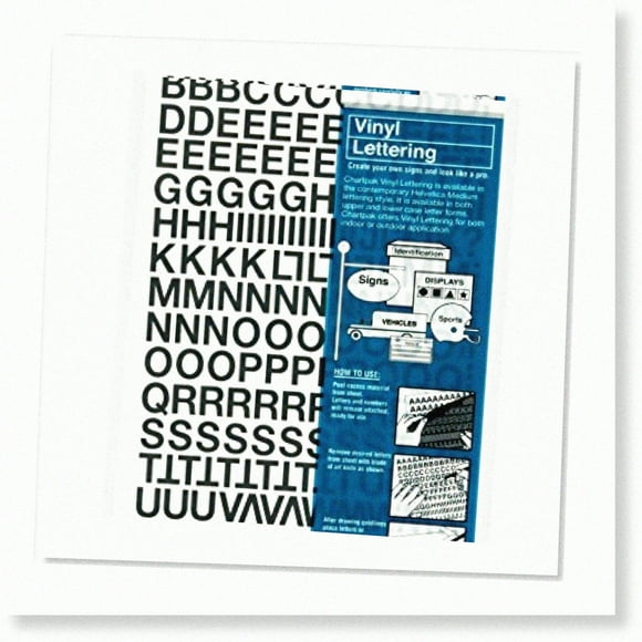 Black Vinyl Letters and Numbers Pack - Self-Adhesive, 1/2" High (201 Count)