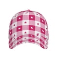 thumbnail image 2 of Balery Baseball Cap Adjustable Size for Running Workouts and Outdoor Activities All Seasons Dad Hat(Plaid Heart), 2 of 9