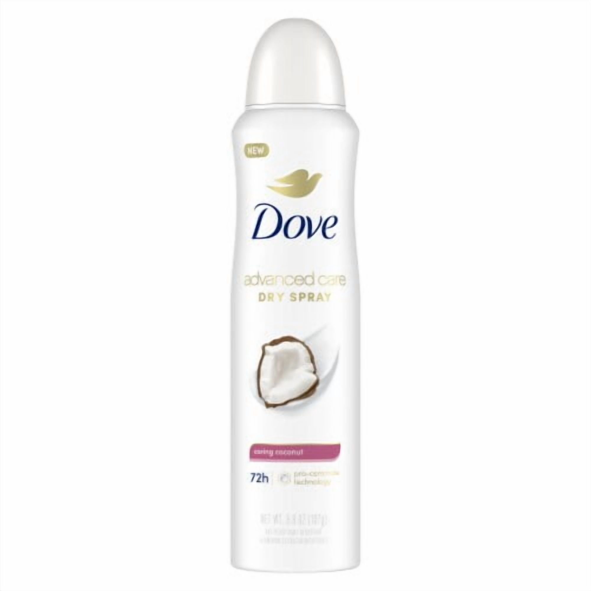 Dove Advanced Care Women's Antiperspirant Deodorant Dry Spray Caring Coconut 3.8 oz - Pack of 2