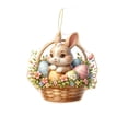 thumbnail image 2 of POLISE Spaces Bunny in Teacup with Flowers 2D Acrylic Easter Ornament for Tree, Wall or Shelf, Pastel Egg & Floral Design, Spring Home Decor & Gift for Collectors, 2 of 6