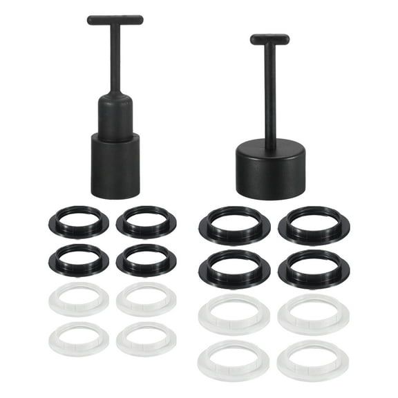Uxcell E14/E27 Light Socket Rings Lamp Shade Holder Ring Replacement with Removal Tool 1 Set/14pcs