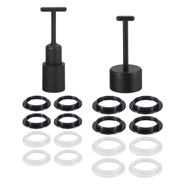Unique Bargains E14/E27 Light Socket Rings Lamp Shade Holder Ring Replacement with Removal Tool 1 Set/14pcs