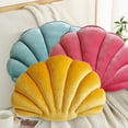 thumbnail image 3 of sunsanly 3D Velvet Shell Pillow Soft Insert Seashell Ocean Beach Theme Throw Pillow Cozy Cushion for Home Sofa Office Couch, 3 of 7