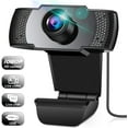 thumbnail image 1 of Webcam, Webcam with Microphone, Full 1080P HD Video Webcam, Streaming Computer Web Camera , USB Computer Webcam for Video Calling, Online Classes, 1 of 7