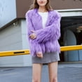 thumbnail image 2 of hotojiny Winter Coats for Women Fuzzy Long Sleeve Cropped Fluffy Jacket Open Front Warm Fall Winter Outerwear, 2 of 3