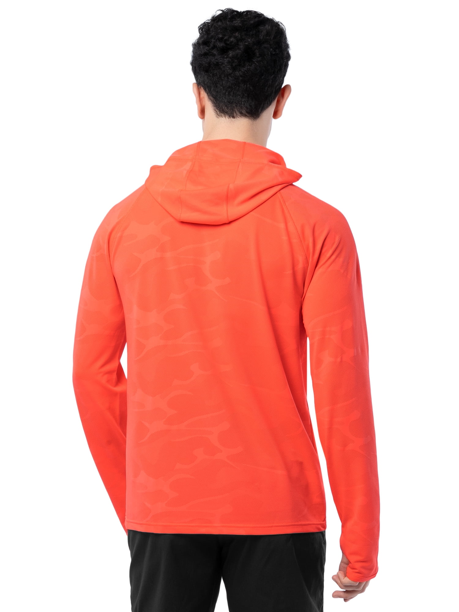 Realtree Fishing Men’s Long Sleeve Performance Raglan Tag-free Hooded Shirt, size S-3XL
