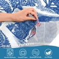thumbnail image 5 of Yayeee Kitchen Curtains Tier Set of 2 Light Filtering 57"x24" Over Sink Window Panels, Blue Garden Pattern, 5 of 7