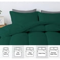 thumbnail image 3 of D.N.G. BEDDINGS 3 Piece Luxury Straight Line Pattern Comforter Set, Premium Super Soft, 800 Thread Count, 100% Egyptian Cotton, Oversized Super King Size Teal Green Solid Color, 3 of 6
