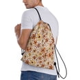thumbnail image 4 of Yiaed Wildflowers Vintage Print Drawstring Bags Drawstring Backpack Bulk String Back Pack Gym Sport Bag-Medium, 4 of 5