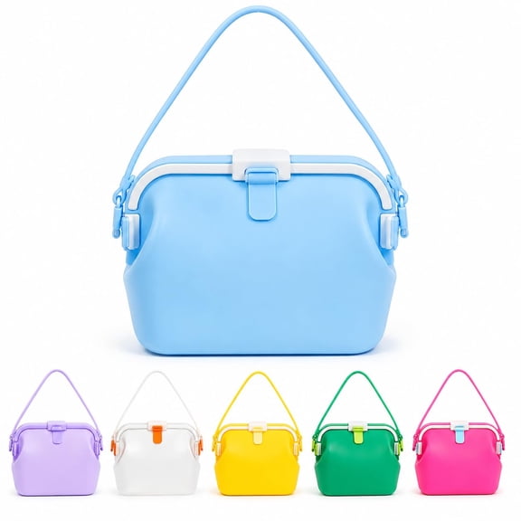 Women's Silicone Tote Bag Waterproof Leakproof Foldable Beach Pool Handbag