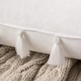 thumbnail image 4 of Funda de almohada con borlas de terciopelo Adepaton blanco MZQ-0653-5, 4 of 8
