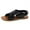 Black, variant on NOKIO Bathroom Sandals for Women's Beach Sandals Hollow Casual Slippers Flat Shoes Open Toe Retro Sandals