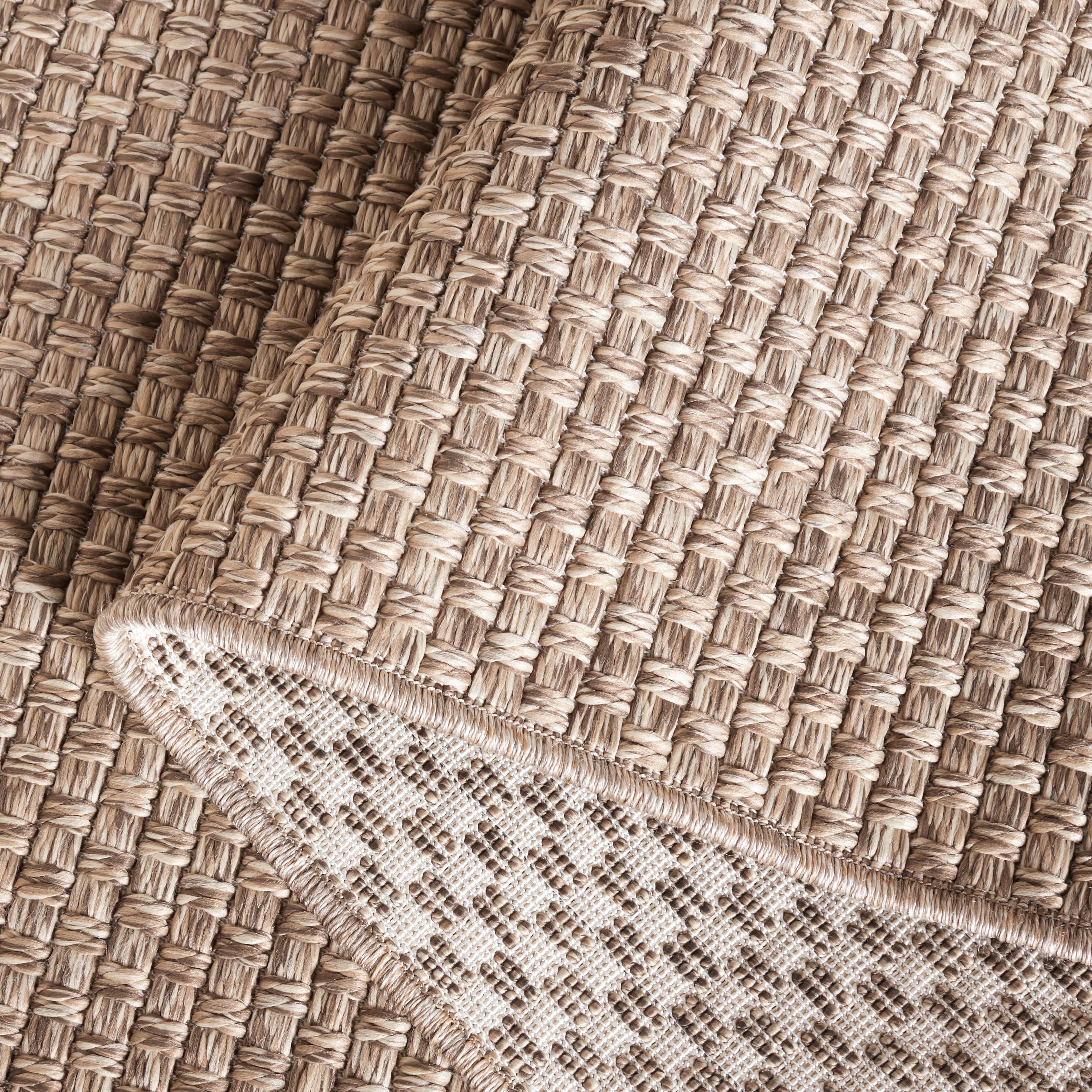 SAFAVIEH Sisal All-Weather Delroy Solid Indoor/Outdoor Area Rug, Brown, 4' x 6'