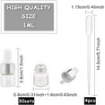 thumbnail image 2 of 30 Pack 1ml Clear Glass Dropper Bottle Eye Essential Oil Bottles with Silver Caps and 4PCS Plastic Dropper, 2 of 7