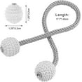 thumbnail image 4 of Lot de 6 Embrasses Magnétiques pour Rideaux, Embrasses de Tenture pour Rideaux, Draperies, Déco de Salon et Bureau, Accessoires de Rideaux, Aucun Outil Requis (Gris), 4 of 7