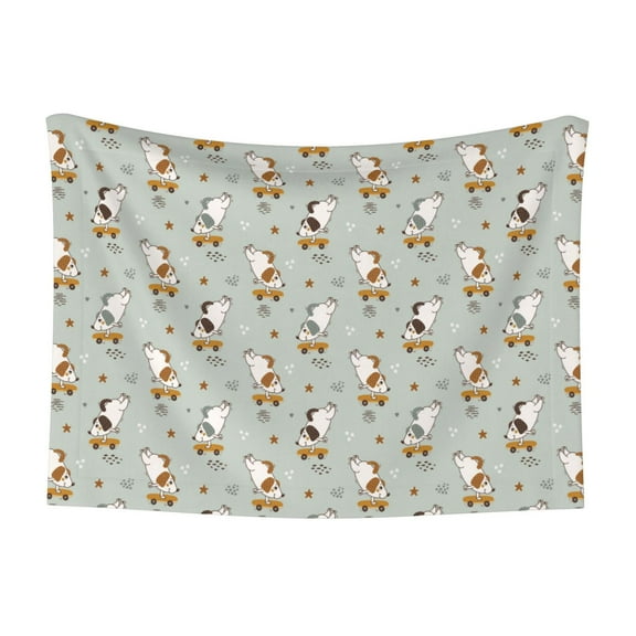 Naloa Dog Riding Skateboard Dog Blanket, 3 Sizes Cat Blanket for Indoor Cats Large Medium Small Dog Gifts-Small