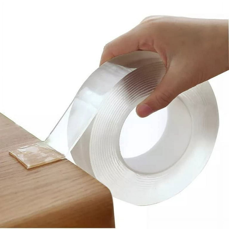 1 Inch x 29.5 Ft Heavy Duty Adhesive Tape, Strips with Adhesive, Strong  Double Sided Self Adhesive Heavy Duty Strips for Home Office School Car and