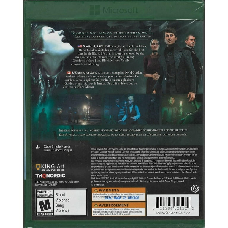 Black Mirror – Jeu Xbox One – NEUF Sous Blister