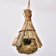 thumbnail image 1 of HiMiss Pet Hanging Birds Nest Outdoor Hand-weaved Decorative Bird House Bird Cage Shelter for Garden Decoration, 1 of 8