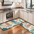 thumbnail image 3 of Kitchen Rugs Sets Of 2,Beige Pioneer Flower and Leaf Pattern Anti Fatigue Kitchen Mat Rugs Non Slip Washable,Decorative Kitchen Floor Mats for Kitchen,Sink,Laundry,17"x47"+17"x47", 3 of 5