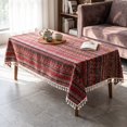 thumbnail image 7 of SLYNSHome Cotton Linen Tablecloth, 100x150 cm Printed Tassel Rectangular Table Cover, Washable Decorative Cloth for Dining Table Coffee Table Kitchen Home Decor, 7 of 7