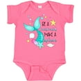 thumbnail image 3 of Inktastic Be a Mermaid Make a Splash Blue Mermaid Tail Boys or Girls Baby Bodysuit, 3 of 5