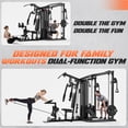 thumbnail image 4 of Home Gym System Workout Station, Multifunction Smith Machine with 150LB Weight Stack, Leg Press, LAT Station for Full Body Strength Training, 4 of 14