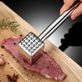 thumbnail image 5 of Ablandador de carne, mazo/mazo/martillo para carne resistente y pesado de acero inoxidable 304, 5 of 5